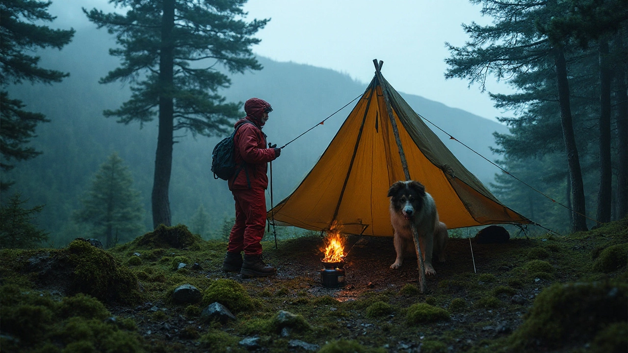 How to set up and use a camping triangle (layout, tarp, roadside) step by step