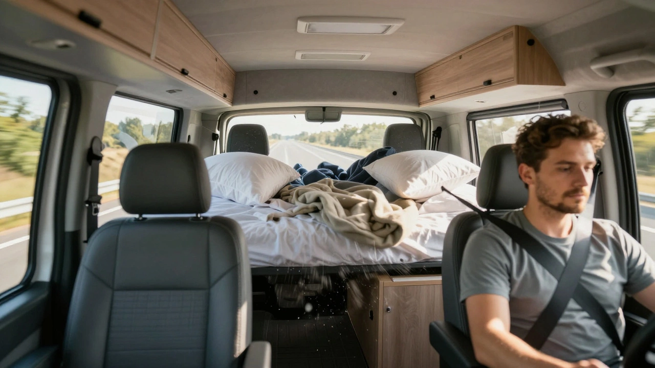 Can You Sleep in an RV Bed While Driving? Safety & Legal Guide