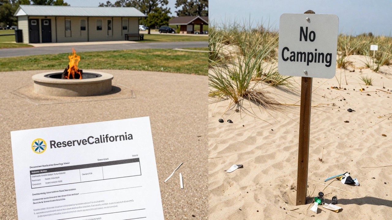 Comparison of legal campsite with facilities versus illegal wild camping