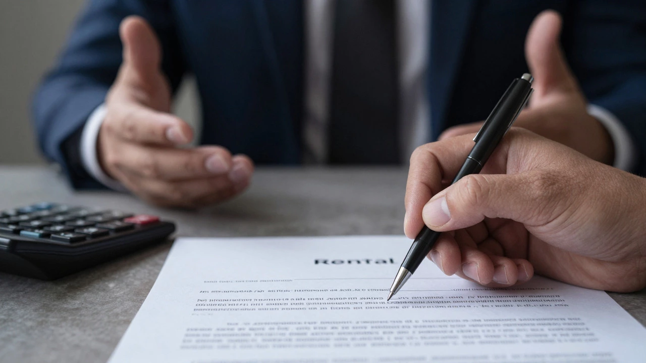 Hands hovering over contract, symbolizing negotiation control and caution