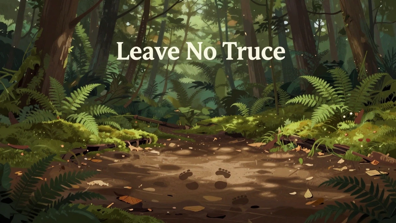 Pristine forest floor illustrating Leave No Trace principles